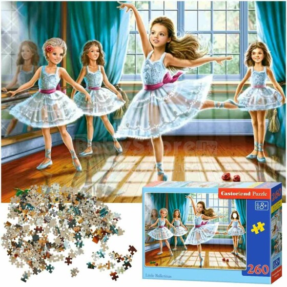 Ikonka Art.KX4366 CASTORLAND Puzzle 260 tükki Little Ballerinas - Balleriinid 8+