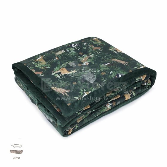 Makaszka Adult Velvet Blanket Art.KOC4WOOD004 Woodland Augstākās kvalitātes sedziņa (145x200 cm)