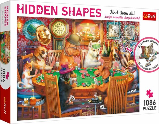 TREFL Puzzle Hidden shapes Dogs 1000 pcs