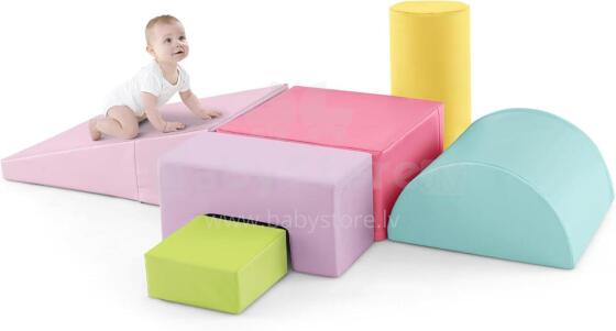 Costway Foam Building Blocks Art.159962 Light Pink  Spēles modulārais centrs