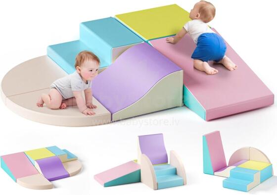 Lischwert Children's Foam Building Blocks Art.159972 Macarons   Игровой многофункциональный/модульный центр