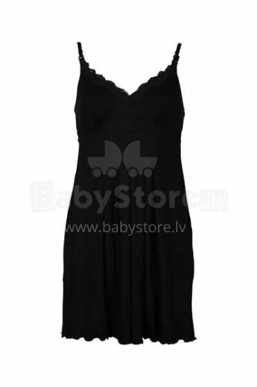 Bogema Lingerie Art.70170 Black  tamsiai violetinė motinystės / maitinanti naktiniai marškiniai