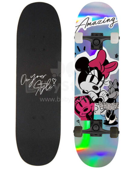 BIG WOODEN SKATEBOARD D100 MINNIE AMAZING HOLO