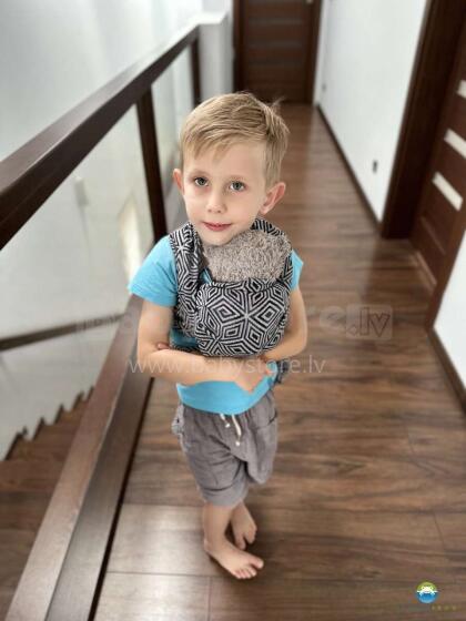 Little Frog Doll Wrap Sling Art.160997 Black Cube slings/lakats lellei (1.1m)