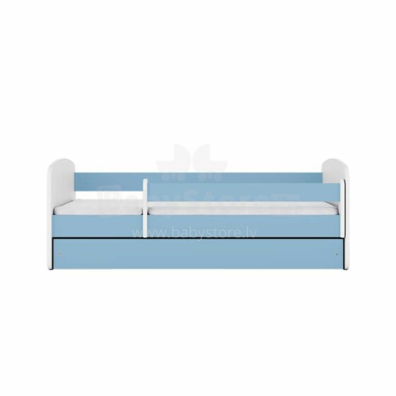 Babydreams blue bed without a pattern with a drawer, coconut mattress 140/70