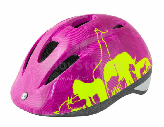 Велошлем детский Force Fun Animal Pink/Electro Yellow S (48-54 cm)
