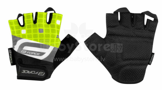 Вело перчатки Force Square  Electro Yellow /Black L