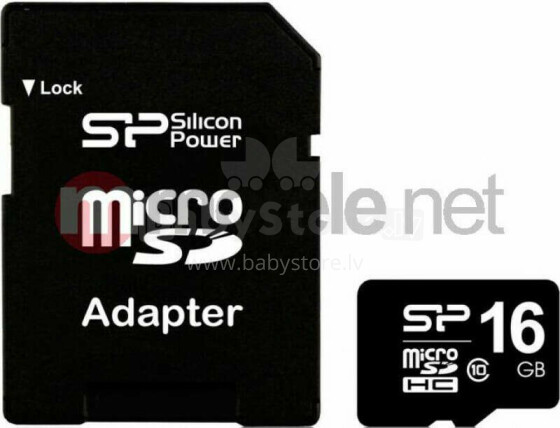 Карта Silicon Power MicroSDHC 16 ГБ, класс 10 (SP016GBSTH010V10SP)