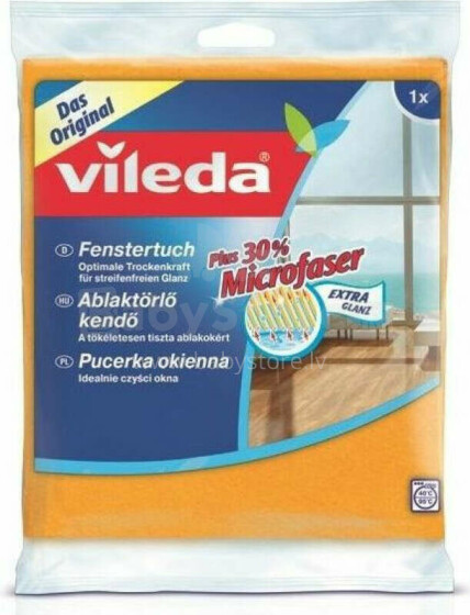 тряпочка для стёкол Vileda 30% микрофибра (141327)