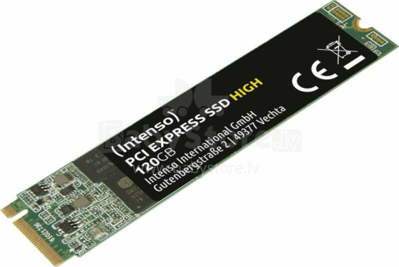 SSD INTENSO 120GB M.2 PCIE NVMe Write speed 1700 MBytes/sec Read speed 2100 MBytes/sec TBW 120 GB 3834430
