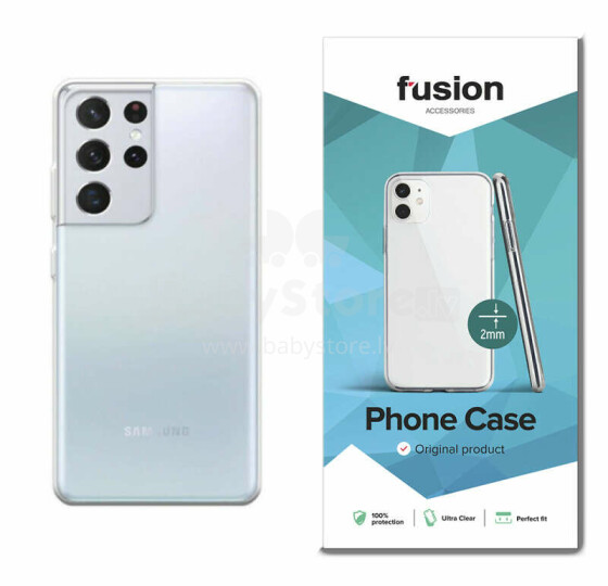 Fusion ultra clear series 2 mm силиконовый чехол для Samsung G998 Galaxy S21 Ultra 5G прозрачный (EU Blister)