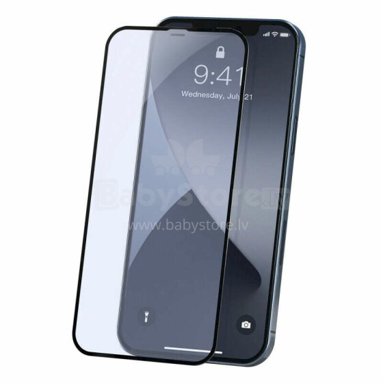 Baseus SGAPIPH67N-TE01 защитное стекло для экрана Apple iPhone 12 Pro Max черное (2 штуки)