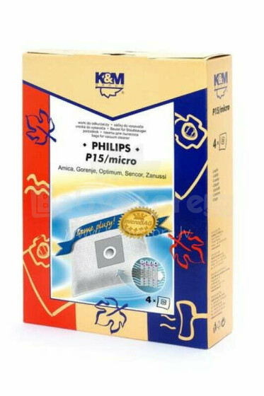 K&M P15 MICRO Philips FC 8334 пакеты по 4 шт.