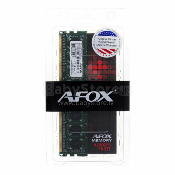 AFOX DDR3 8G 1600 UDIMM 8GB 1600MHz LV 1.35V atmiņas modulis