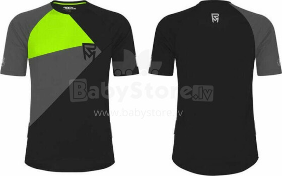 Velo krekls Rock Machine Enduro, melns/pelēks/zaļš, M izmērs