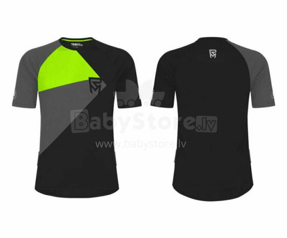 Velo krekls Rock Machine Enduro, melns/pelēks/zaļš, XXL izmērs