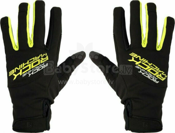 Вело перчатки Rock Machine Winter Race LF, черный/зелёный, размер L