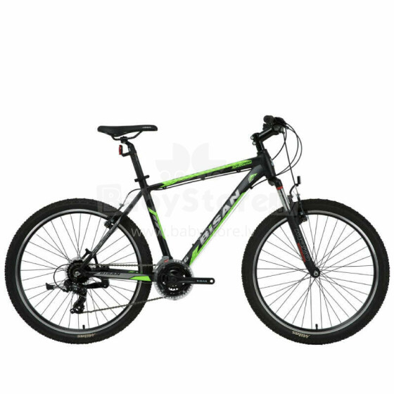 Мужской горный велосипед Bisan 29 MTX7050 VB (PR10010449) Черный/зеленый (Размер колеса: 29 размер рамы: L)