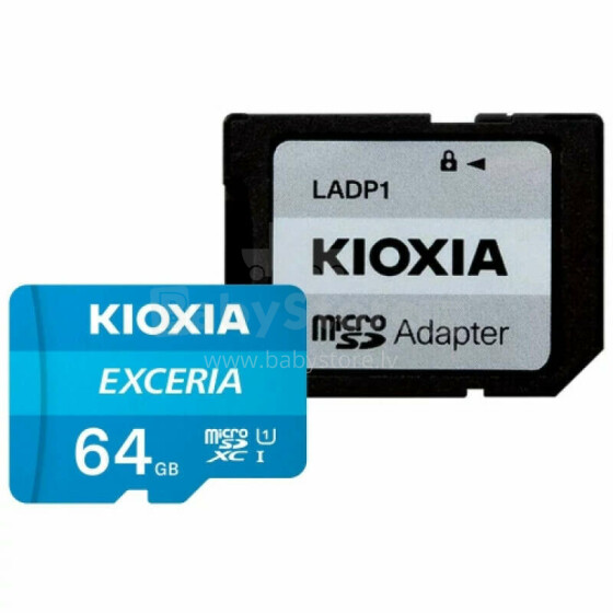 Kioxia MicroSD карта 64GB класс 10 + адаптер SD