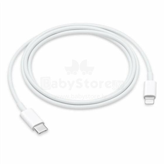 Apple USB-C — zibens 1,0 m balts