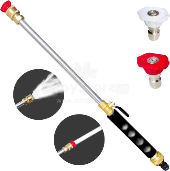 Nozzle Power Washer for Garden Hose Art.165390 Насадка для мойки высокого давления с форсункой для садового шланга, в комплекте 2 насадки высокого давления и быстроразъемные соединения