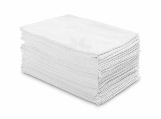 Flannel diapers – white 60x80