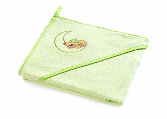 Bear soft bath towel – green