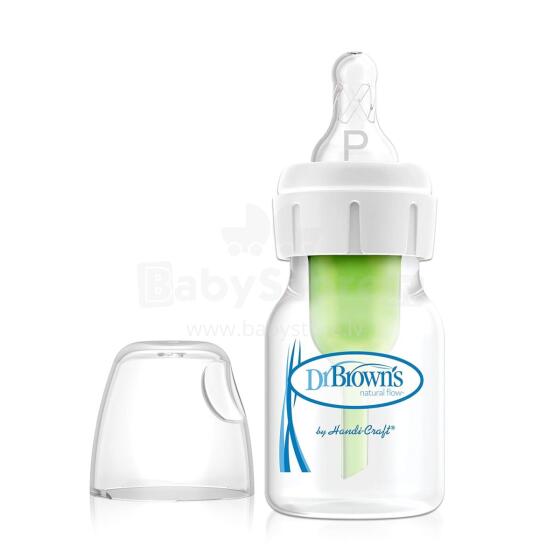 Dr. Brown’s Natural Flow® Options+™ PP Narrow Art.SB2100 bērnu pudelīte priekšlaicīgi dzimušiem un jaundzimušajiem mazuļiem ar Preemie knupīti,60 ml