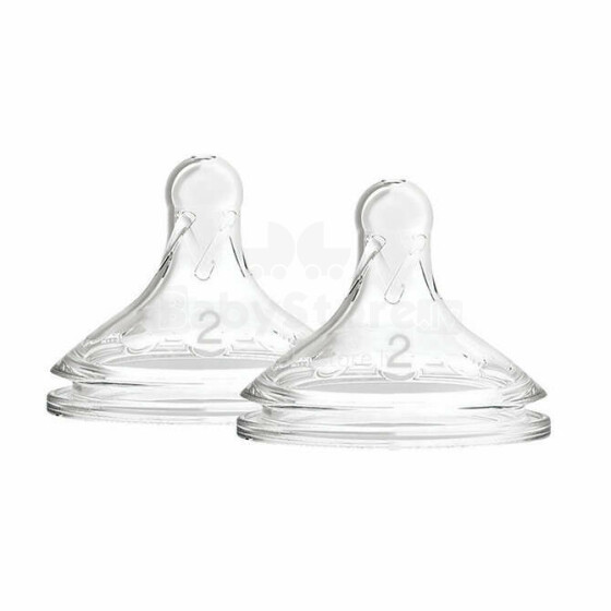 WN2201  Level 2 Wide-Neck Silicone Options+ Nipple, 2-Pack