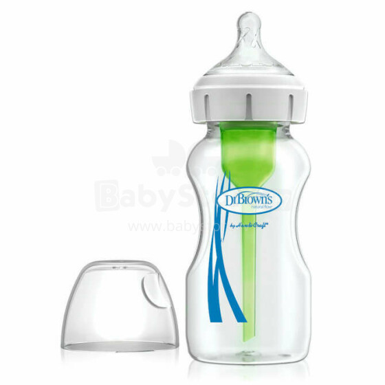 WB91700 9 oz/270 ml Glass Wide-Neck Options+ Bottle, 1-Pack