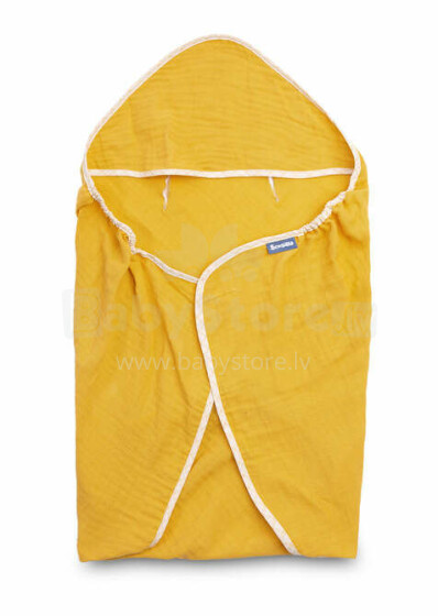Child seat muslin swaddle blanket for summer – mustard