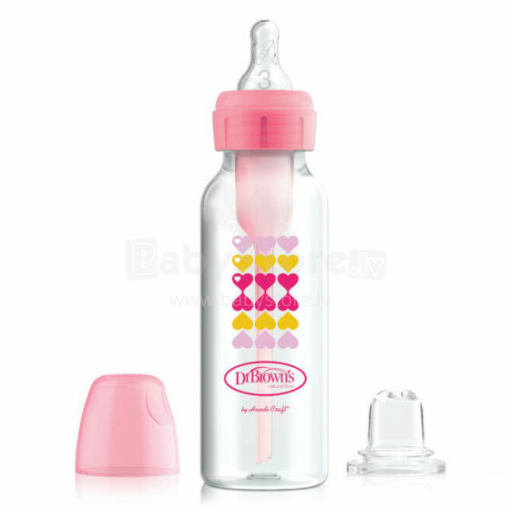 SB81918 oz/250 ml PP Narrow Options+ Bottle to Sippy Starter Kit, Pink Hearts (+L3 Nipple)