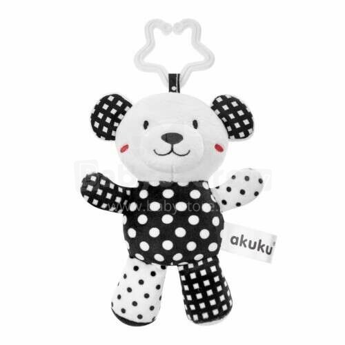 A0470 Plush hanging toy BEAR_black/white