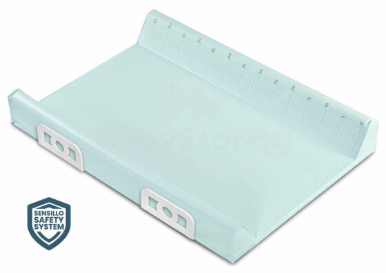 Stiffened Changing Pad WITH SAFETY SYSTEM - mint 70 cm