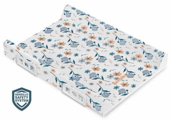 Stiffened Changing Pad with Safety System– PEONIES PLATINUM 70 cm