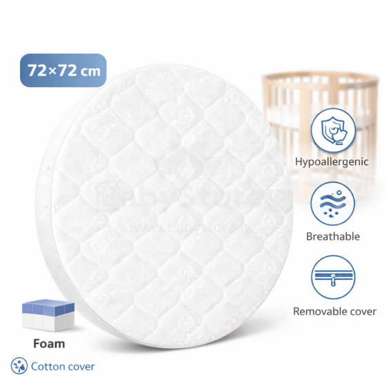 La Bebe™ Smart Bed Art.16722 Komfortabls bērnu porolona matracis/matracītis 72x72x7cm (Saderīgs ar Ingvart)