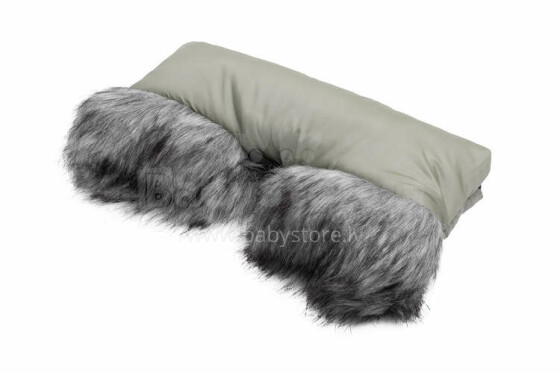 Muff with faux fur GREY