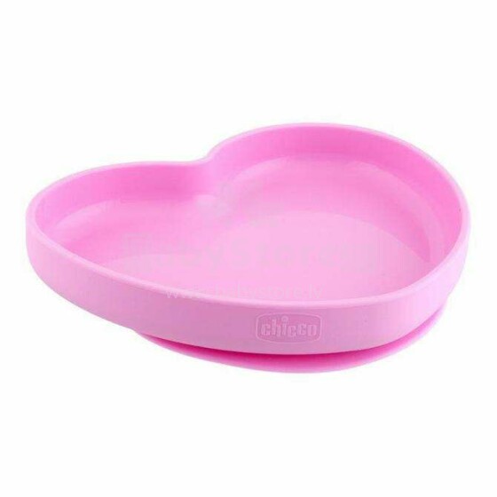 127528 SILICONE PLATE HEART 9m+ GIRL