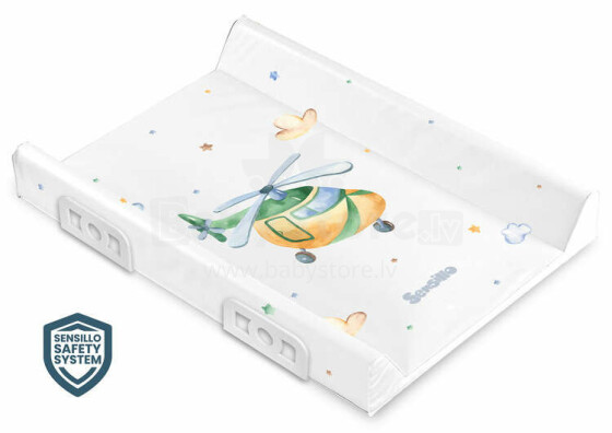 Stiffened Changing Pad WITH SAFETY SYSTEM - SKY HELICOPTER 70 cm