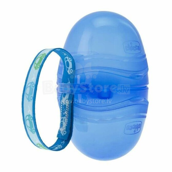 033089 Double soother case blue