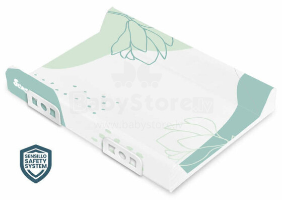 Stiffened Changing Pad with Safety System– Pet - boho green 70 cm
