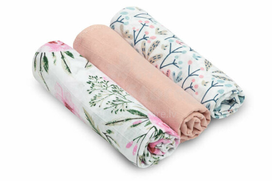 Muslin diaper 3-pack – pink