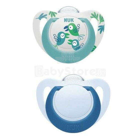 1369 STAR SILICONE pacifier 18-36 2PCS/PUD 737046