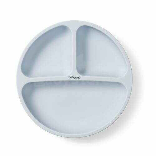 1482/02 SILICONE PLATE WITH SUCTION CUP, BLUE