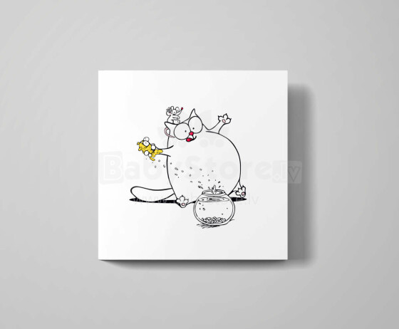 Gift Card Cat Clawdius Art.168328 Одинарная открытка с забавным котом-маскотом 123x123мм