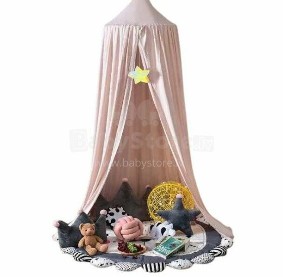 Ikonka Art.KX6104_2 Canopy curtain tipi tent hanging light pink