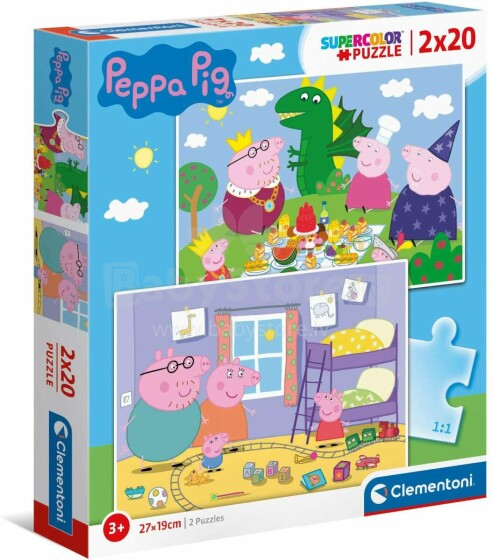 Clementoni Puzzle Peppa Pig Art.24778 Пазл Свинка Пепа,2x20 шт