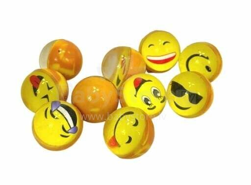 K-Toys Emoji Ball Art.36190  Каучуковoи мячик 10шт (3.1cм)