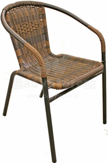 Krēsls pīts metāla 55x56x75 brūns