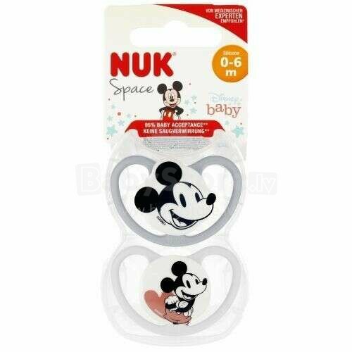9813 SILICONE pacifier SPACE MICKEY MOUSE 0-6 2PCS/BOX 537028, 175281